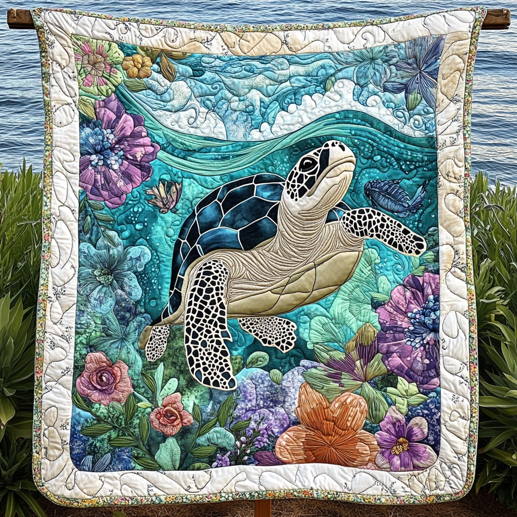 Sheltered Serenity Quilted Blanket - Throw (55" x 60")