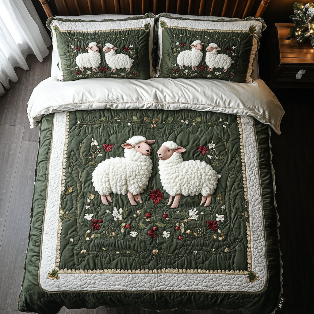 Shepherd Dream 3-Piece Quilted Bedding Set - Single (59" x 70")