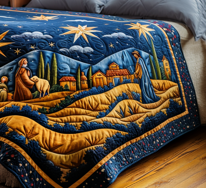Shepherd Watch Quilted Blanket - Throw (55" x 60")