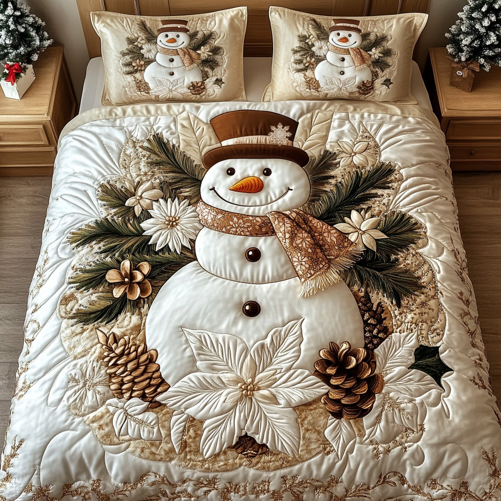 Shimmering Tranquility Quilted Bedding Set - Single (59" x 70")