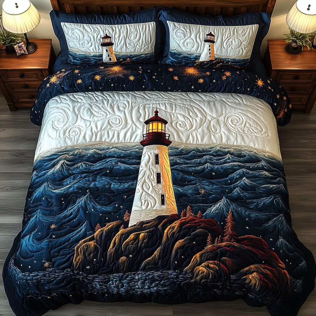 Shoreline Guardian 3-Piece Quilted Bedding Set - Single (59" x 70")