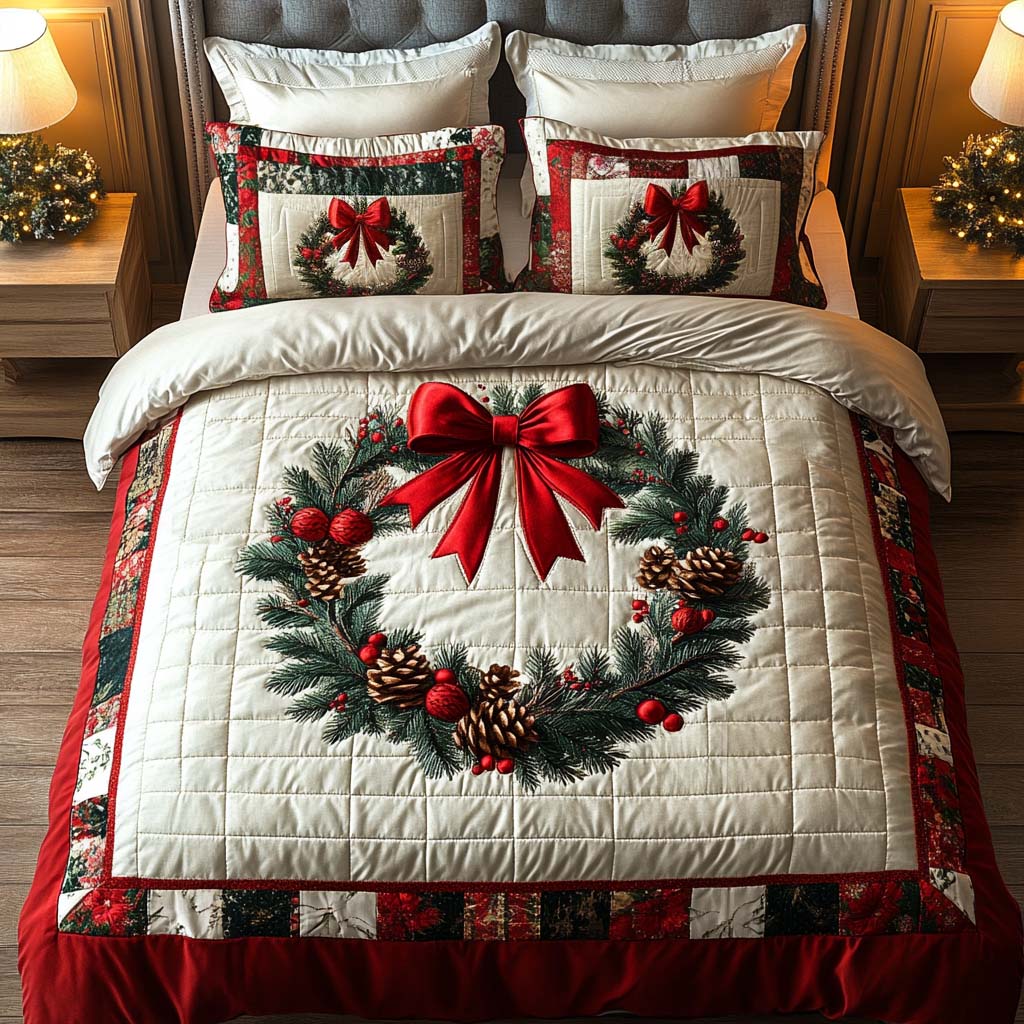 Silent Night 3-Piece Quilted Bedding Set - Single (59" x 70")