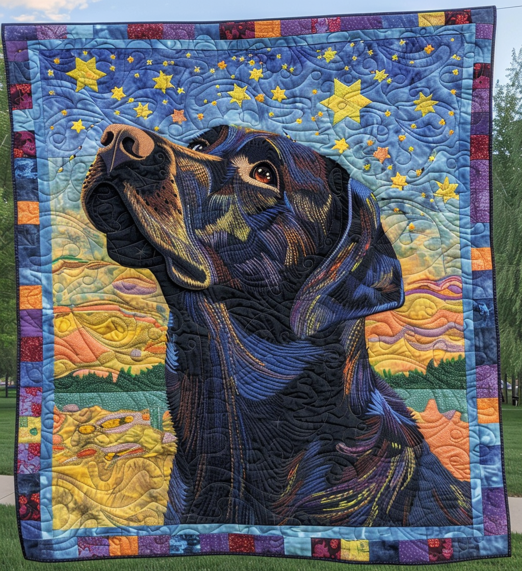 Silent Watcher Quilted Blanket - Throw (55" x 60")