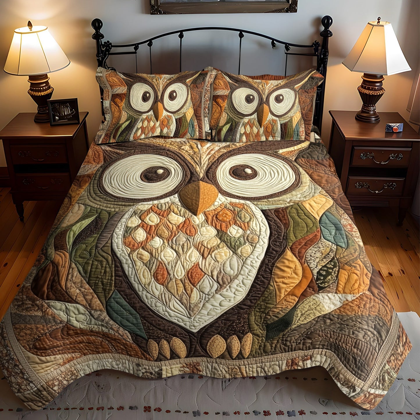 Silent Wings 3-Piece Quilted Bedding Set - Single (59" x 70")