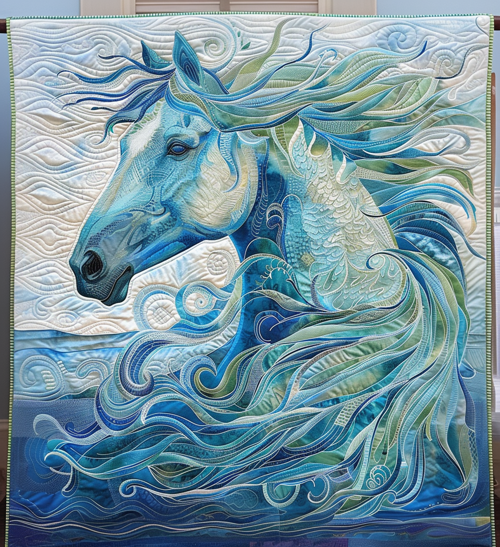 Silver Stream Quilted Blanket - Throw (55" x 60")