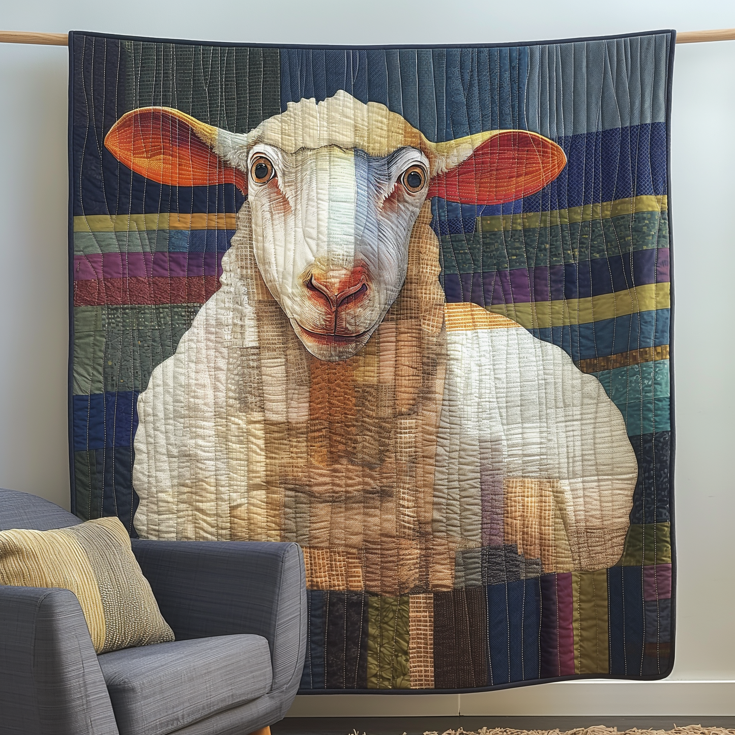 Single Sheep Essentials Quilted Blanket - Throw (55" x 60")