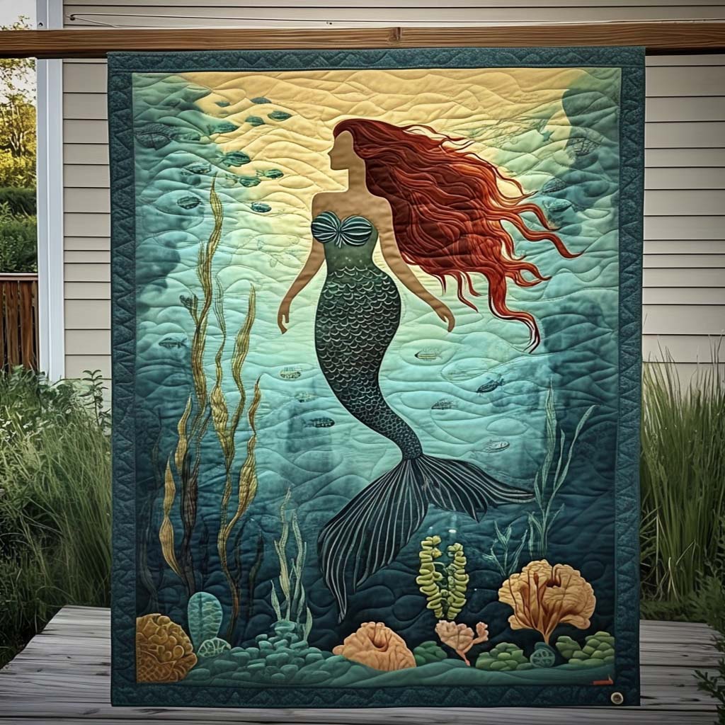Siren Embrace Quilted Blanket - Throw (55" x 60")