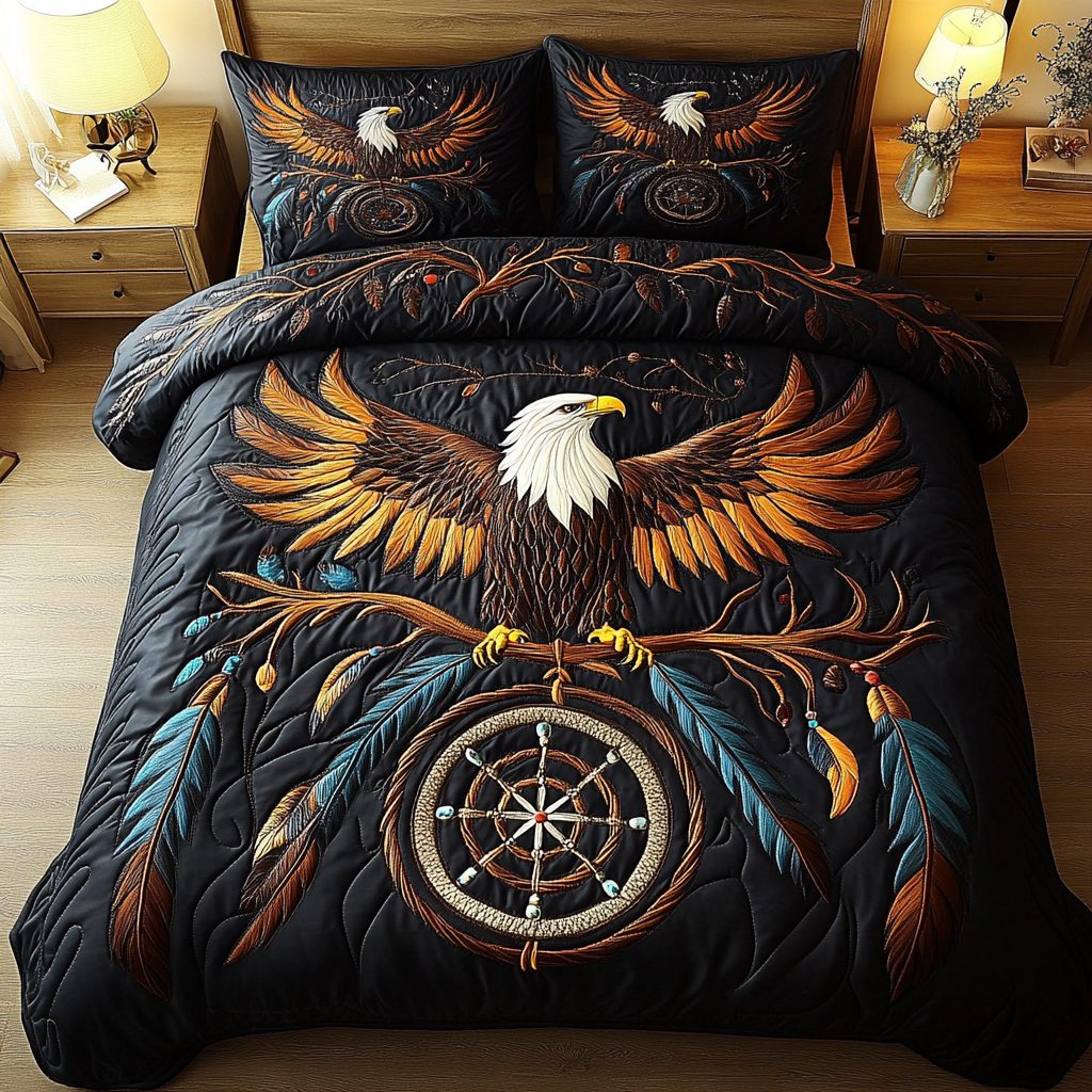 Sky Guardian 3-Piece Quilted Bedding Set - Single (59" x 70")