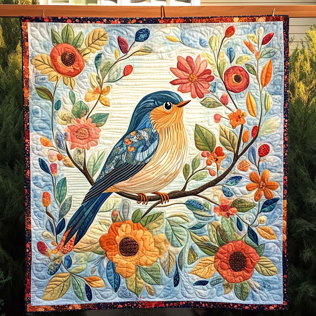 Sky Song Quilted Blanket - Throw (55" x 60")