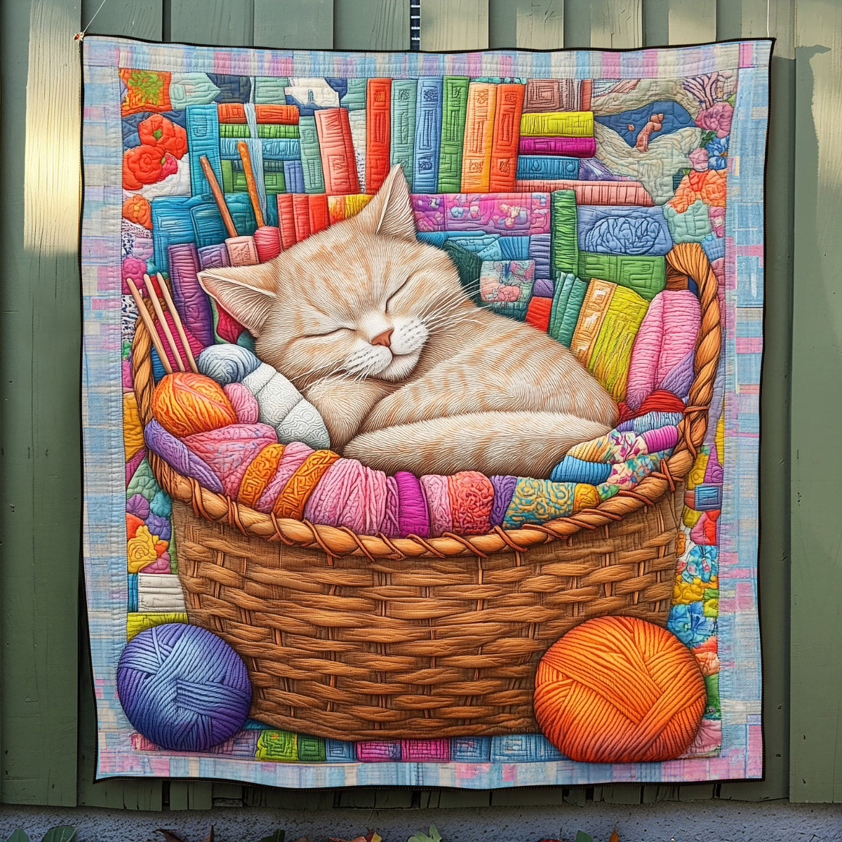Sleepy Whiskers Quilted Blanket - Throw (55" x 60")