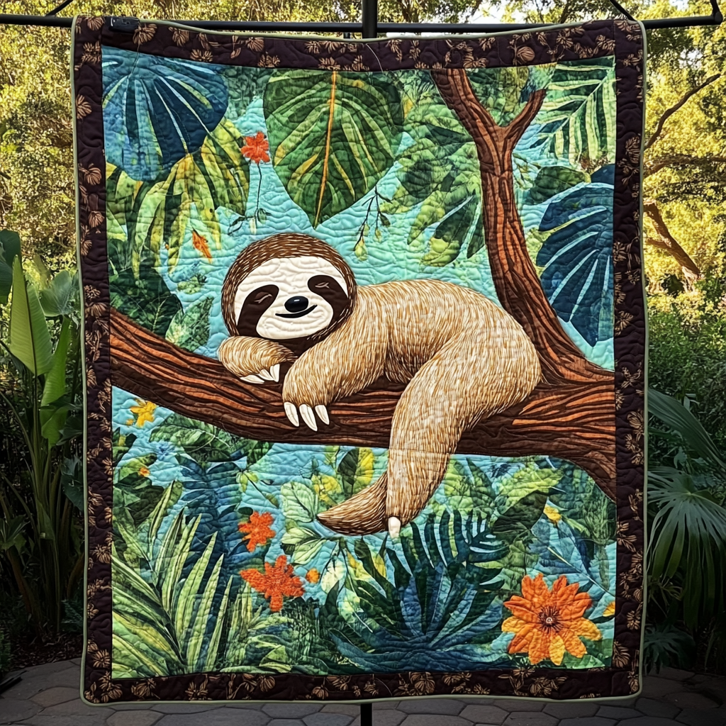 Slow and Steady Quilted Blanket - Throw (55" x 60")