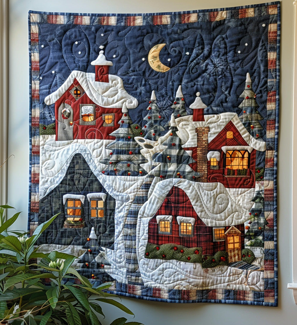 Snowy Delight Quilted Blanket - Throw (55" x 60")