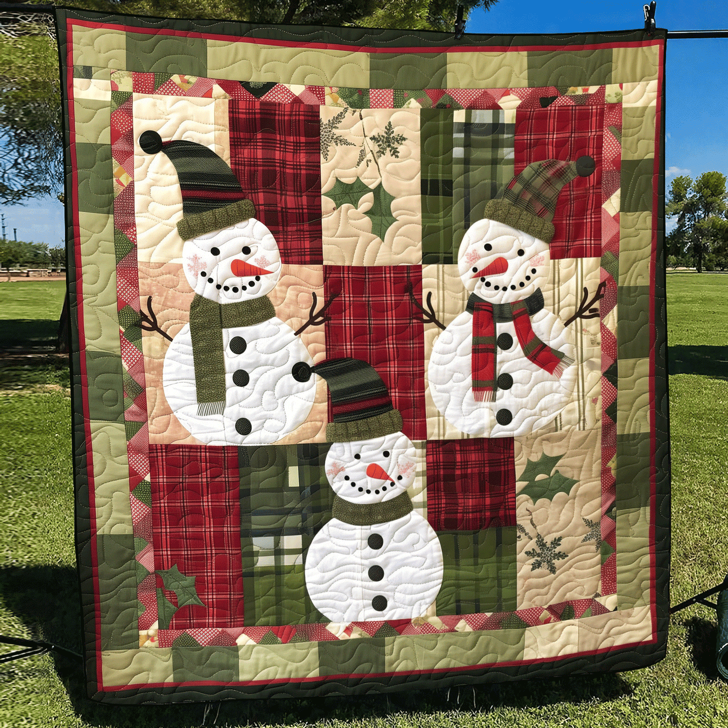 Snowy Delight Quilted Blanket - Throw (55" x 60")