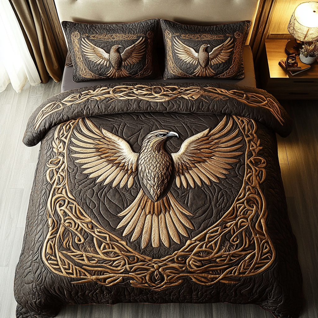 Soaring Spirit 3-Piece Quilted Bedding Set - Single (59" x 70")