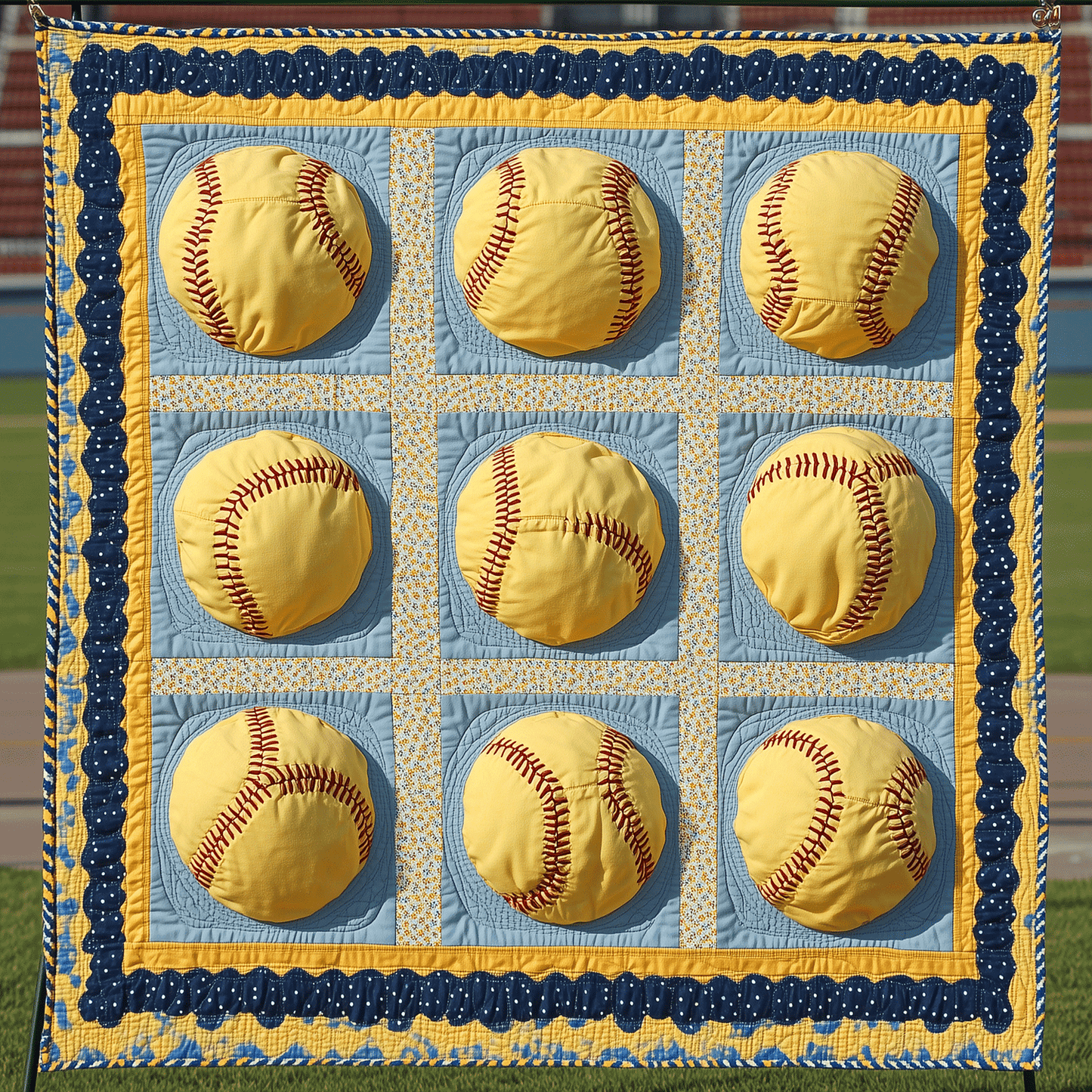 Softball Dreams Quilted Blanket - Throw (55" x 60")
