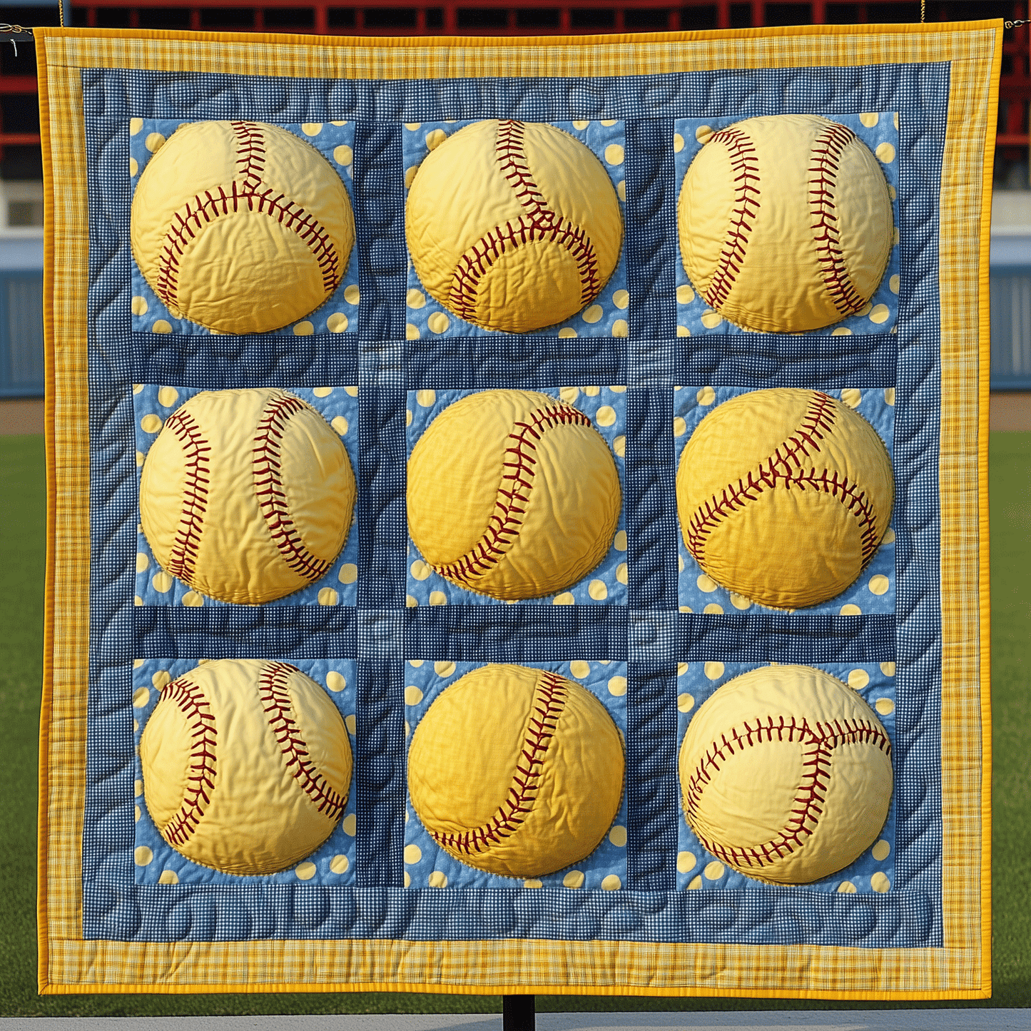 Softball Star Quilted Blanket - Throw (55" x 60")