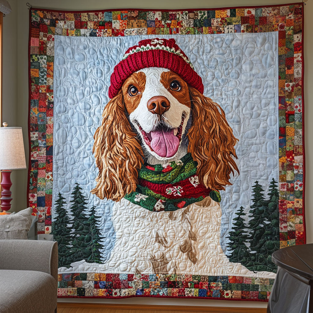 Spaniel Journey Quilted Blanket - Throw (55" x 60")