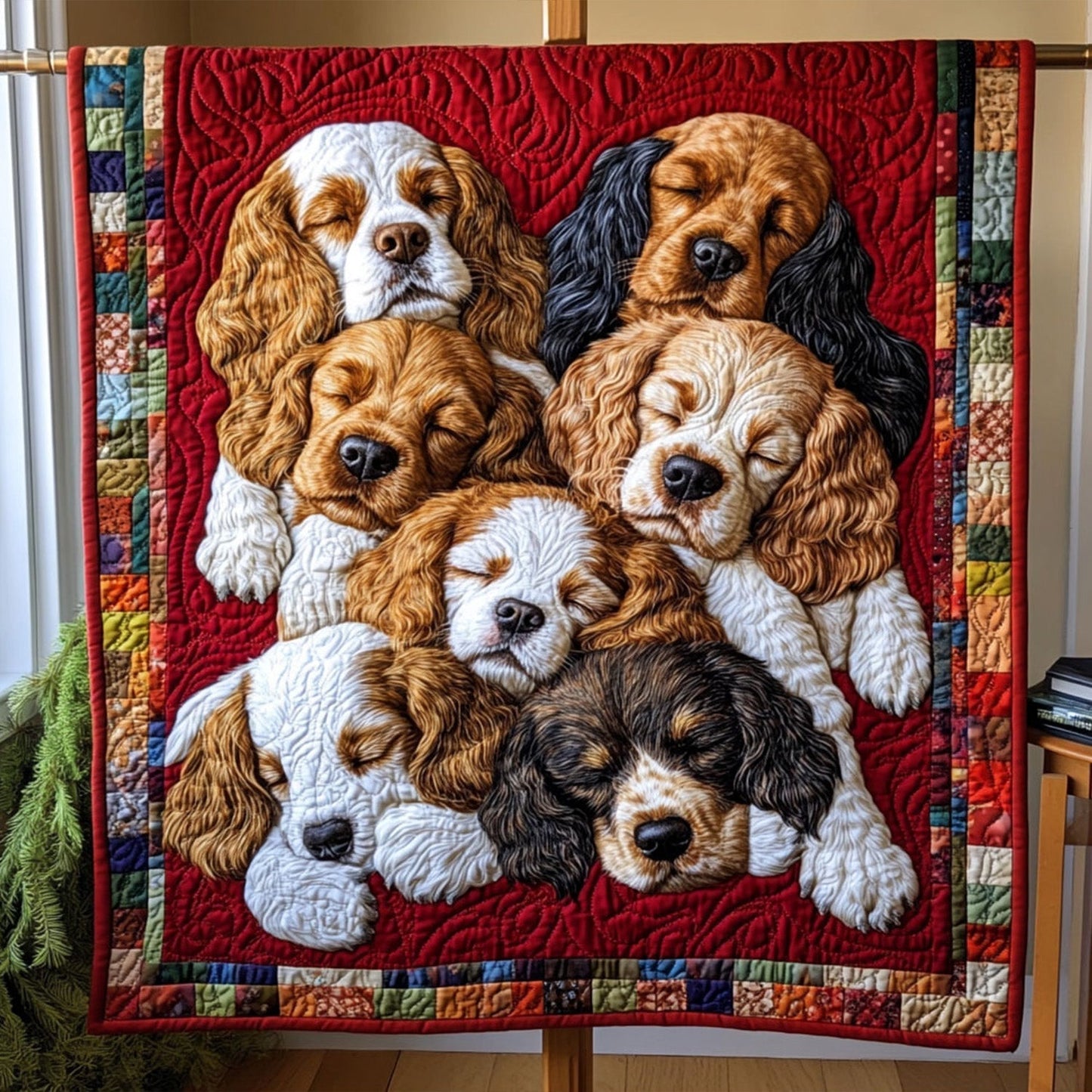 Spaniel Reflections Quilted Blanket - Throw (55" x 60")