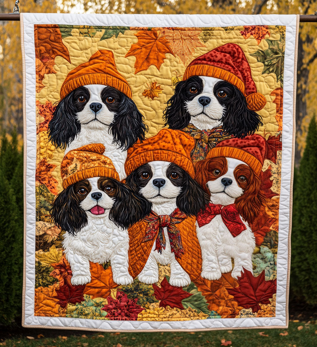 Spaniel Slumber Quilted Blanket - Throw (55" x 60")
