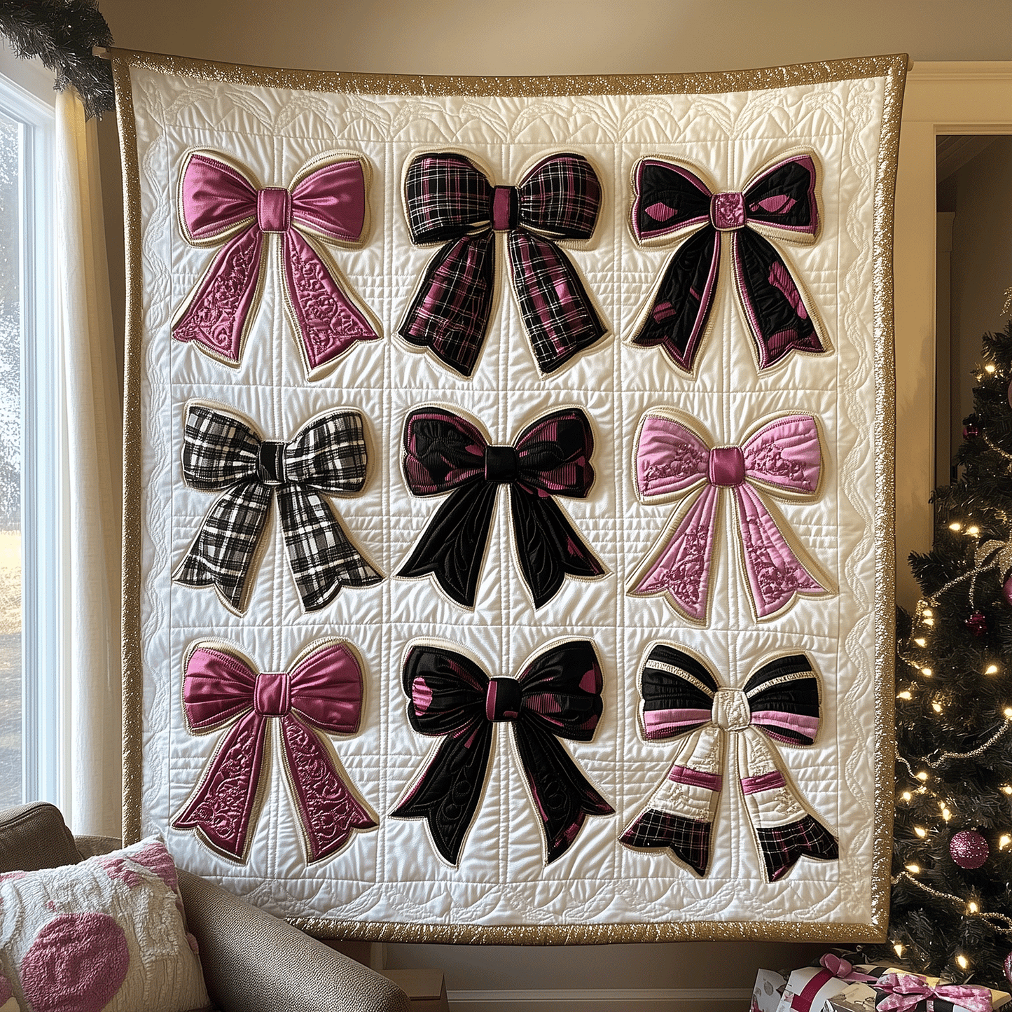 Sparkling Ribbon Quilted Blanket - Baby (30" x 40")