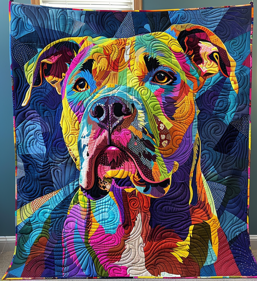 Spectrum Pup Adventure Quilted Blanket - Throw (55" x 60")