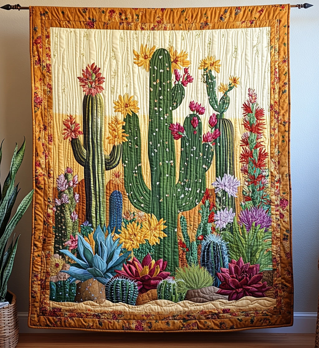 Spiky Splendor Quilted Blanket - Throw (55" x 60")