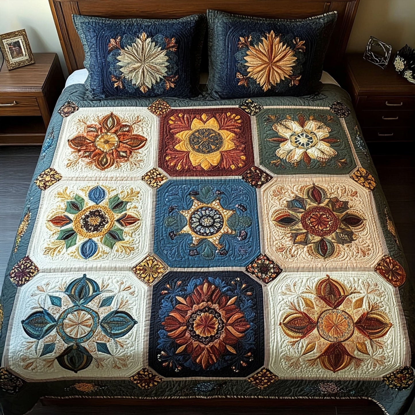 Spiraled Bliss 3-Piece Quilted Bedding Set - Single (59" x 70")