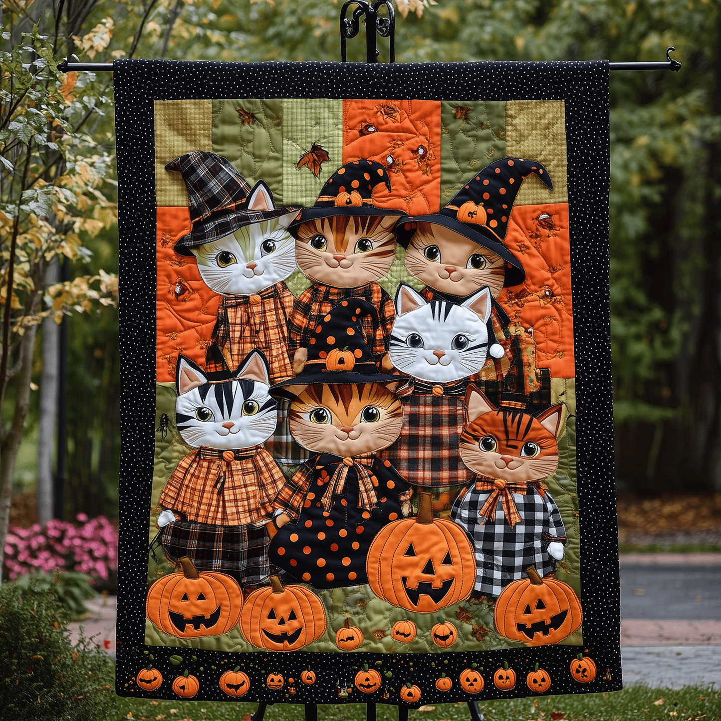 Spooky Paws Quilted Blanket - Throw (55" x 60")