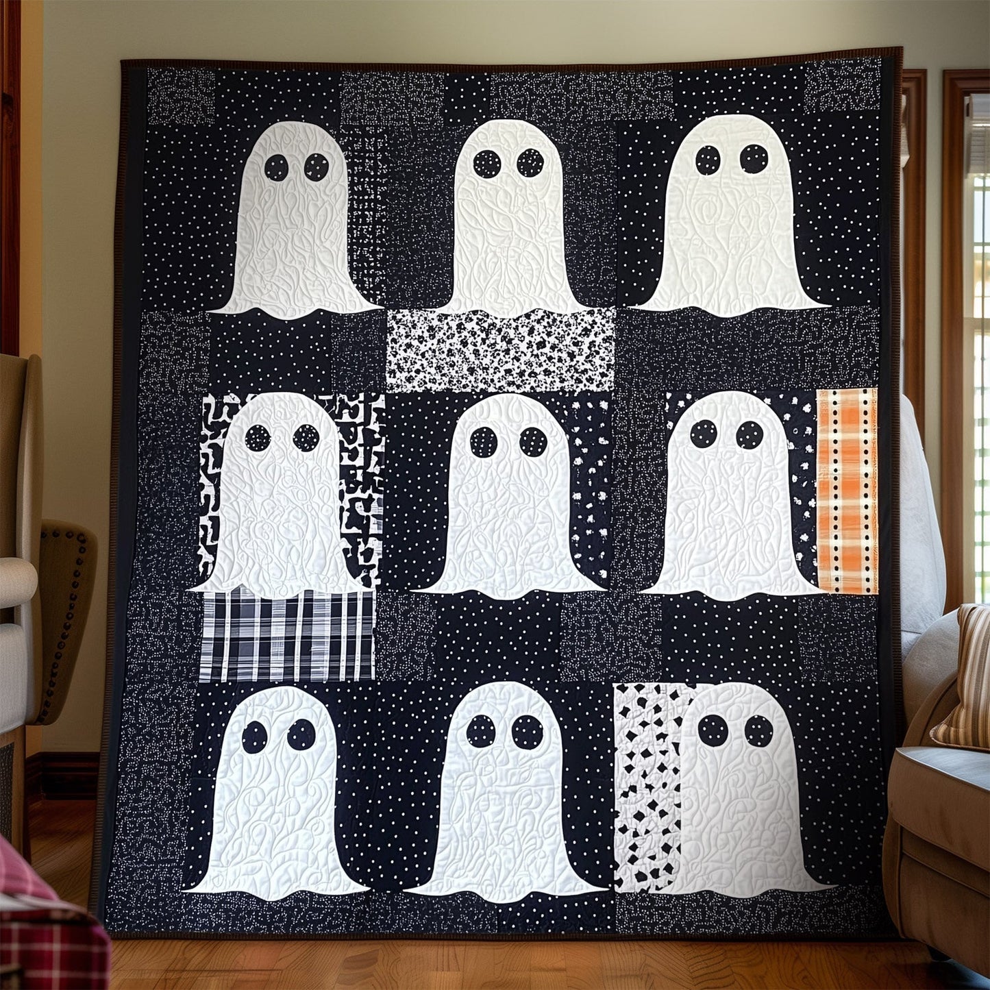 Spooky Spirits Quilted Blanket - Throw (55" x 60")