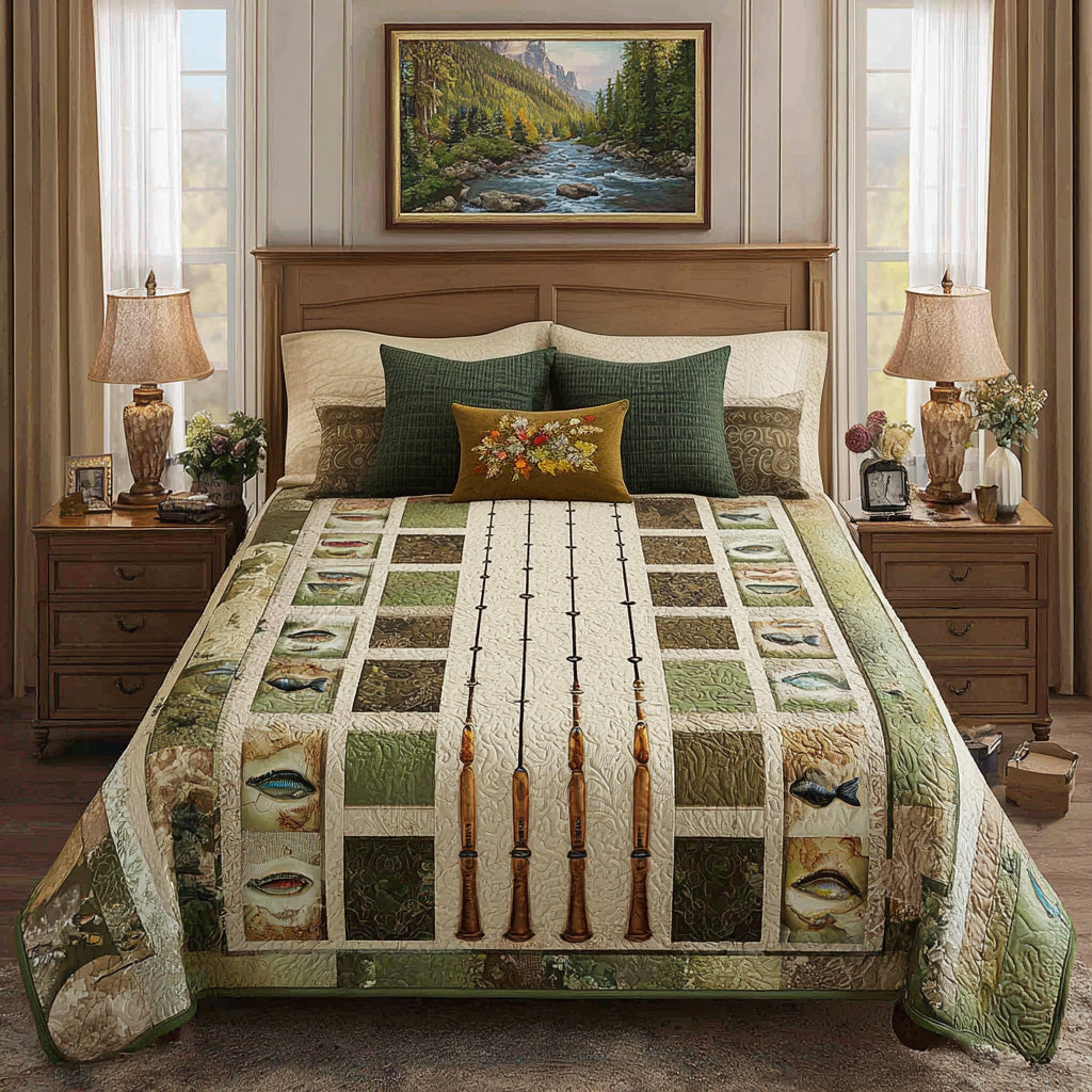 Sportsman Cabin Quilt Quilted Blanket - Baby (30" x 40") - Pack 1