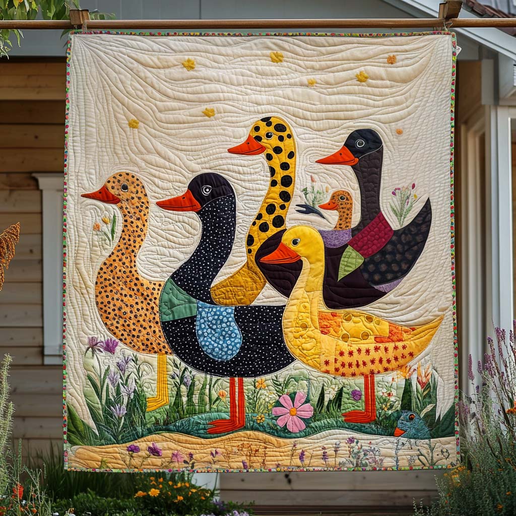 Spotted Friends Quilted Blanket - Throw (55" x 60")