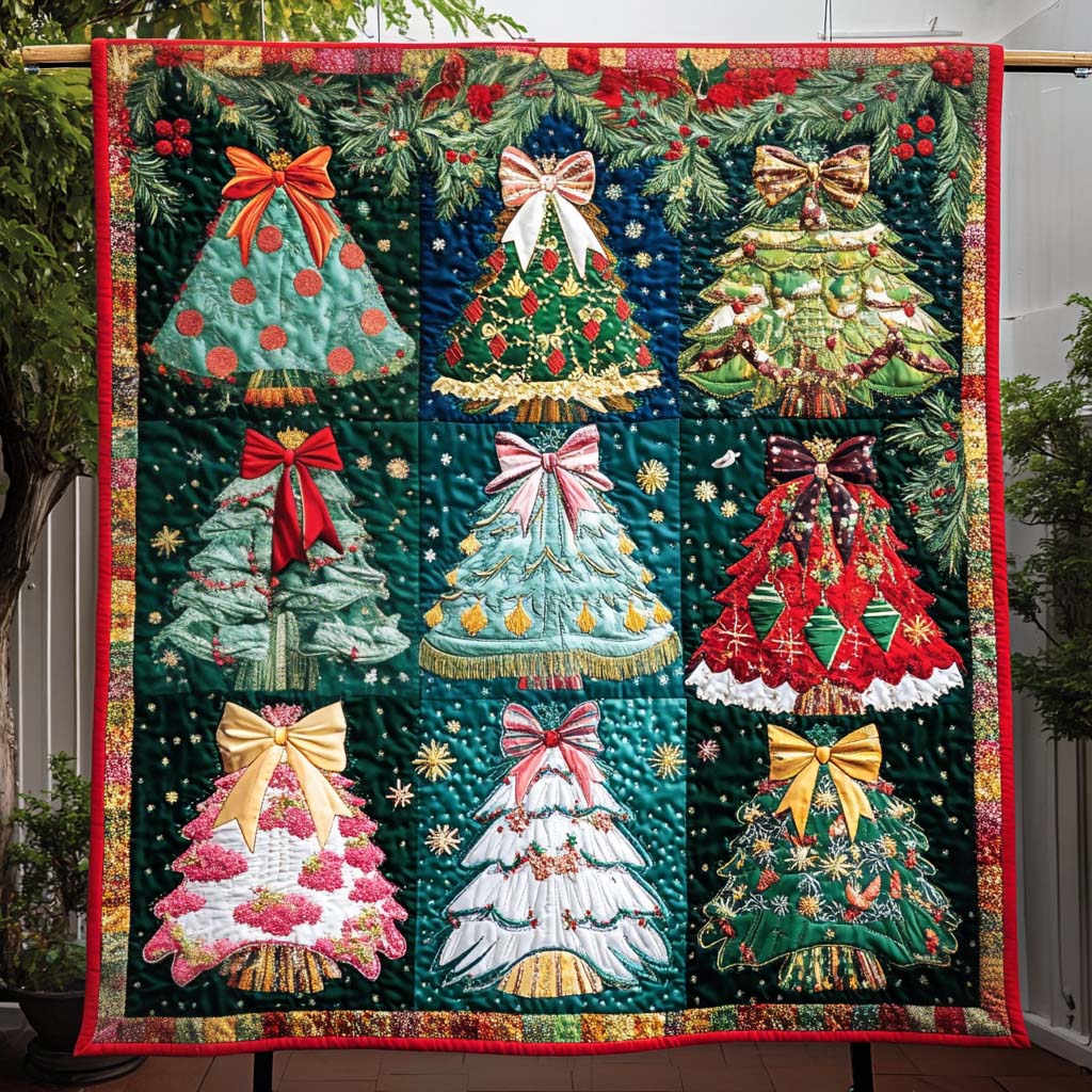Spring Blooms In Winter Quilted Blanket - Throw (55" x 60")