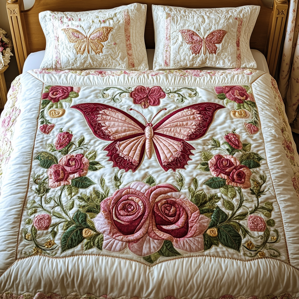 Spring Charm 3-Piece Quilted Bedding Set - Single (59" x 70")