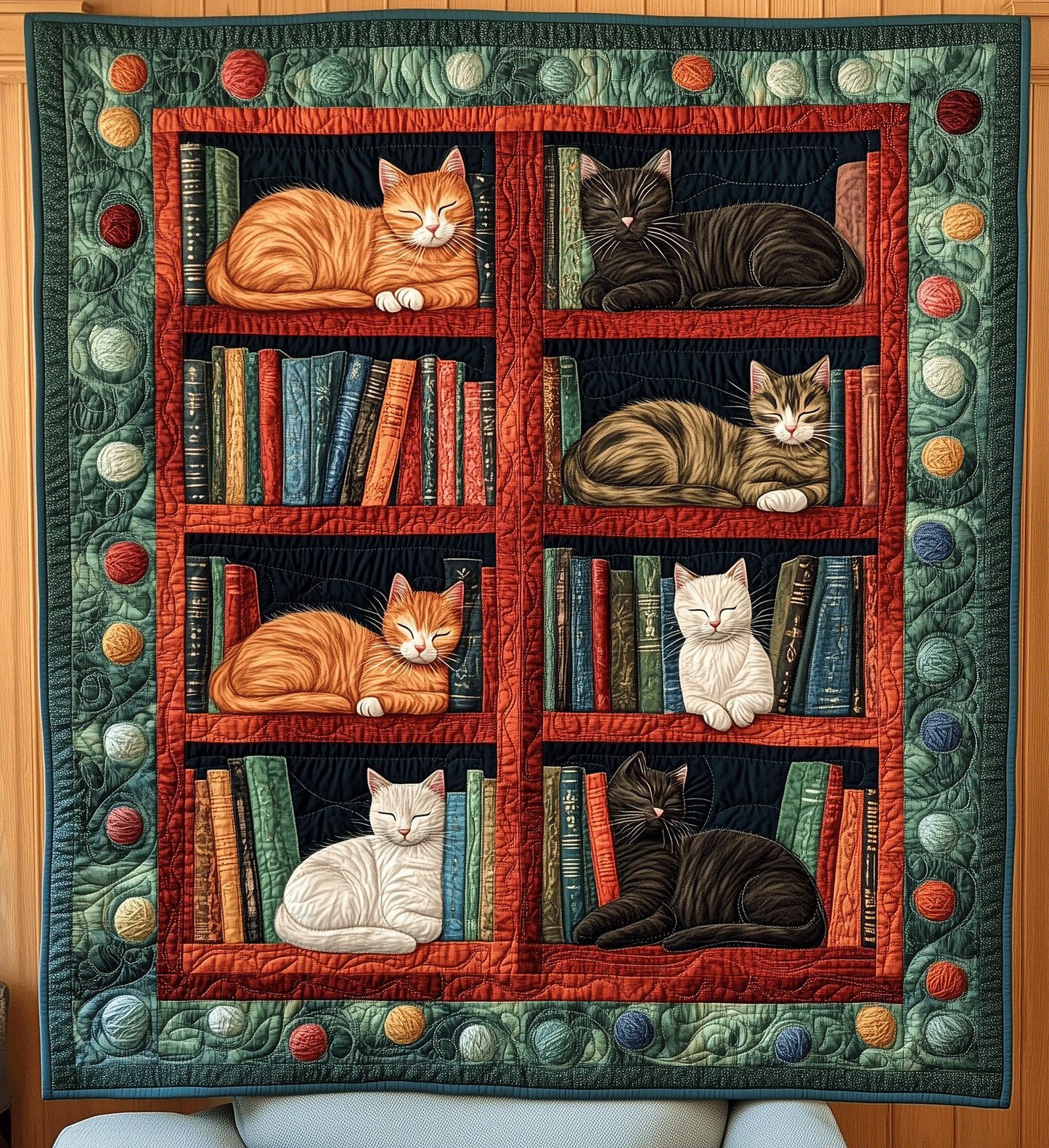 Stacked Stories Quilted Blanket - Throw (55" x 60")