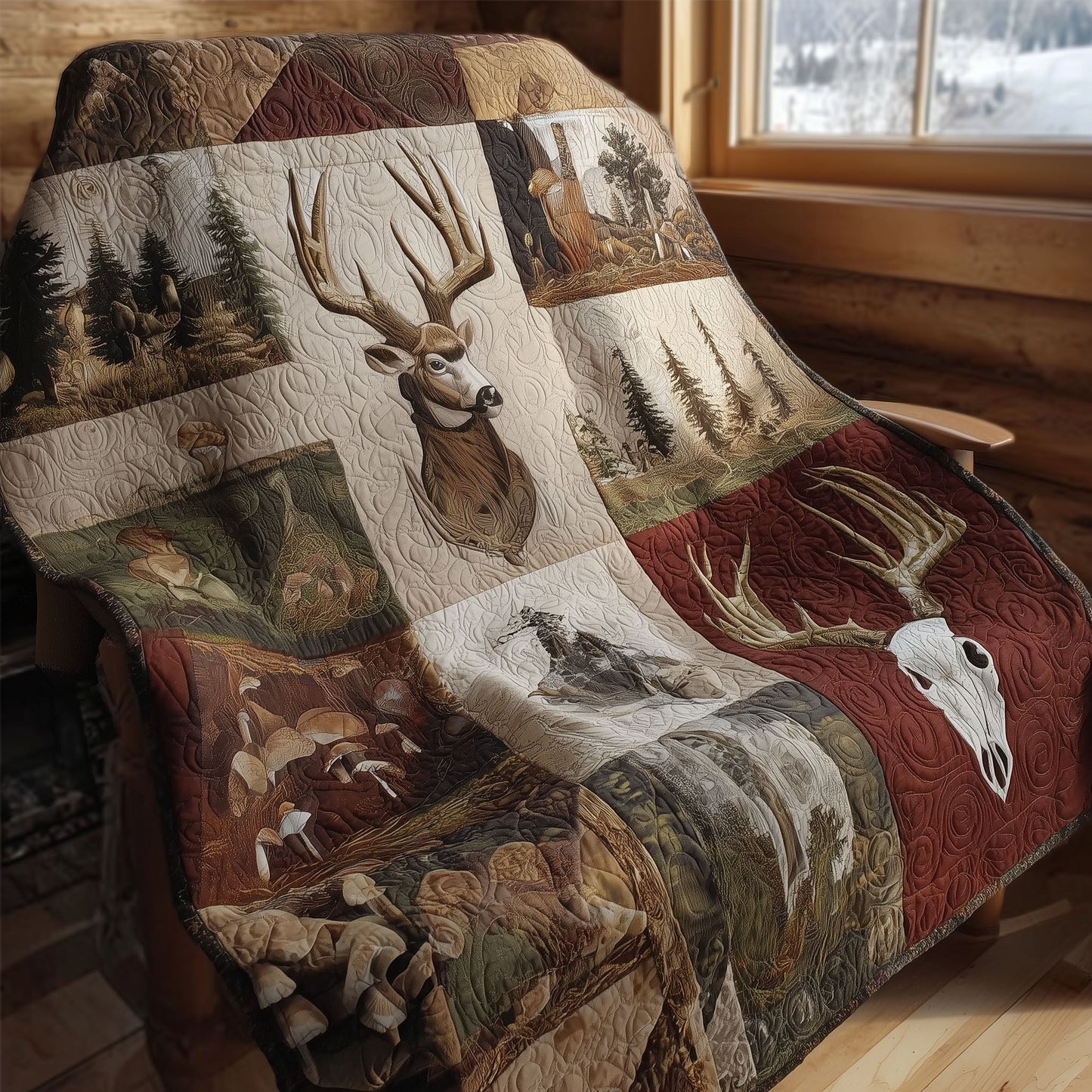 Stag Summit Quilted Blanket - Baby (30" x 40") - Pack 1