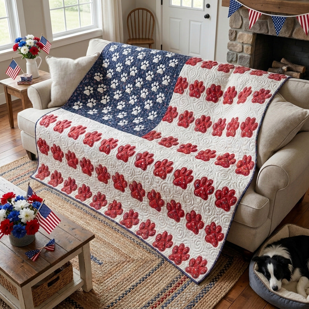 Star Spangled Paws Quilted Blanket - Baby (30" x 40") - Pack 1
