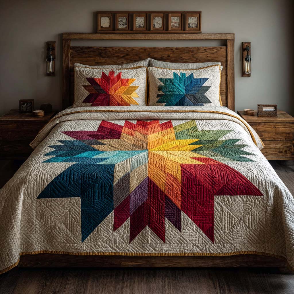 Starbound Heirloom 3-Piece Quilted Bedding Set - Single (59" x 70")