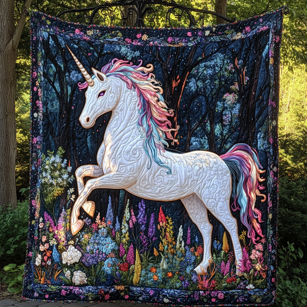 Starlight Gallop Quilted Blanket - Throw (55" x 60")