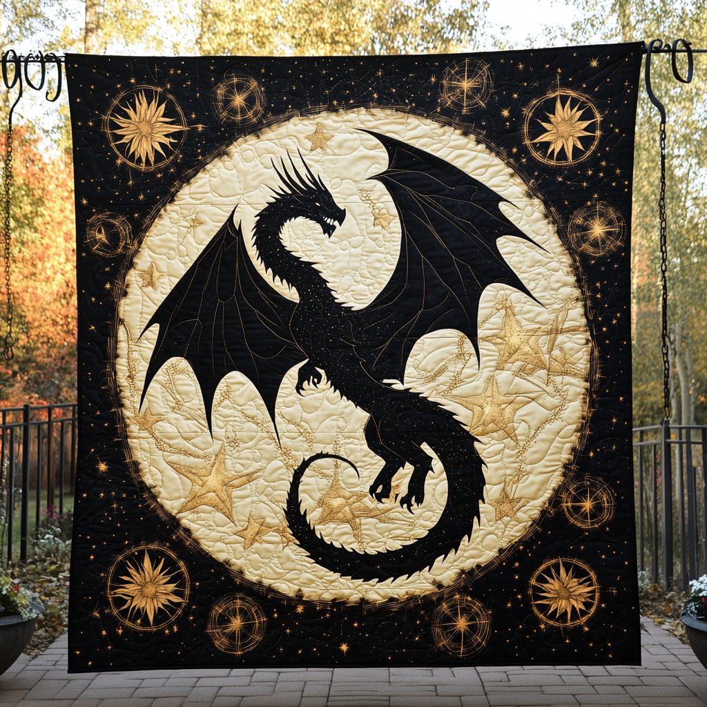 Starlight Guardian Quilted Blanket - Throw (55" x 60")