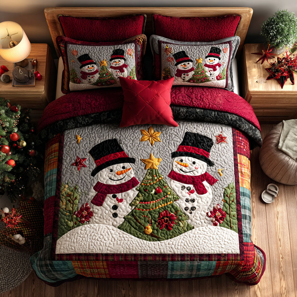 Starlight Snow 3-Piece Quilted Bedding Set - Single (59" x 70")