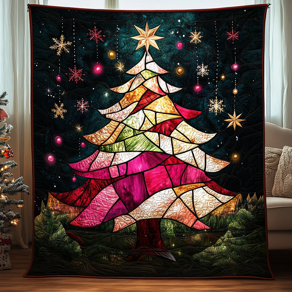 Starlit Christmas Quilted Blanket - Baby (30" x 40")