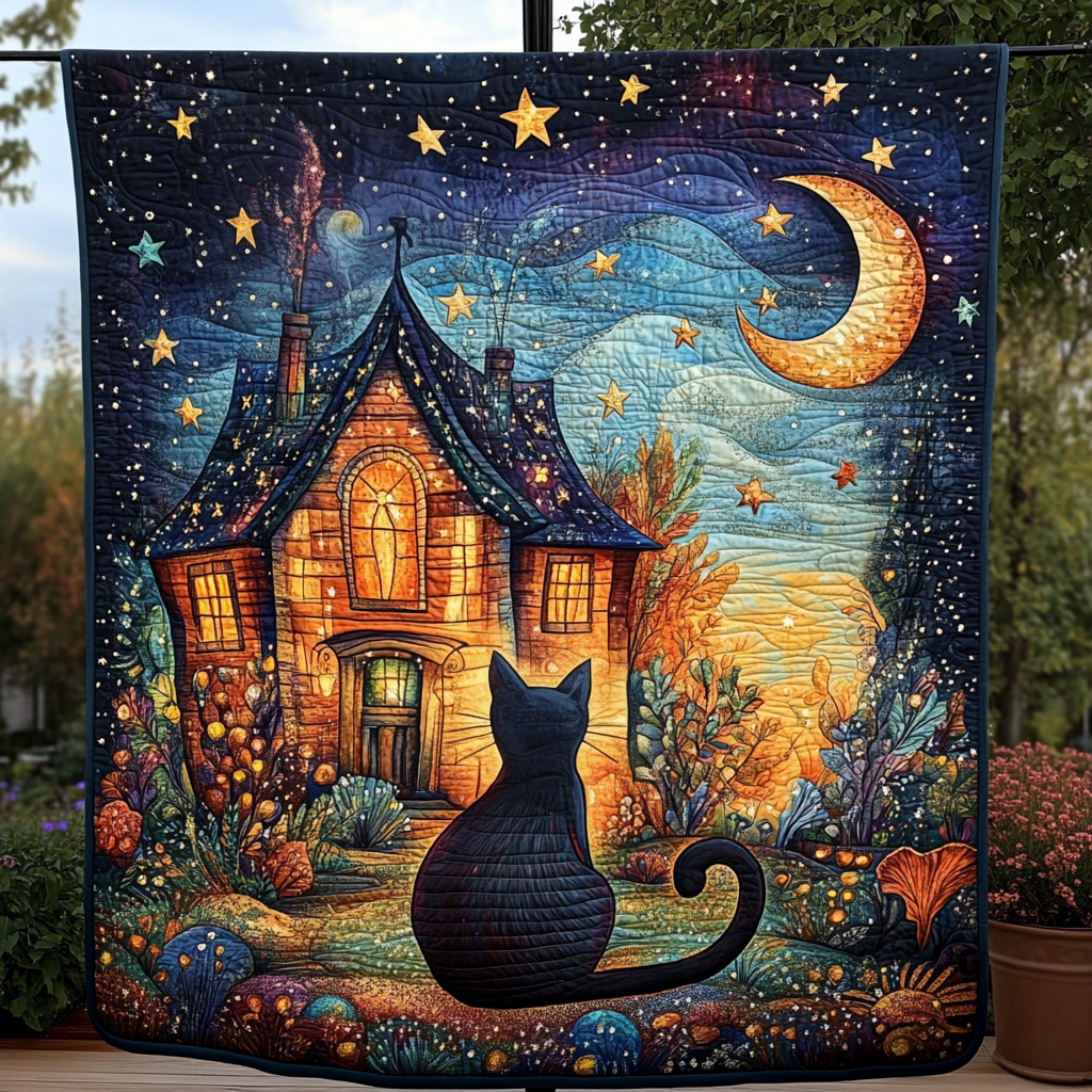 Starlit Haven Quilted Blanket - Throw (55" x 60")