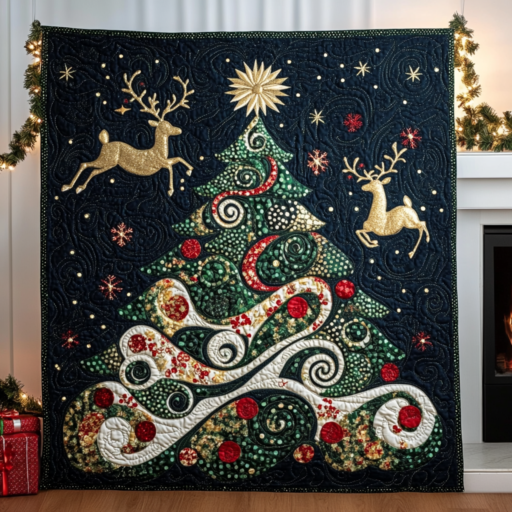 Starry Night Quilted Blanket - Throw (55" x 60")