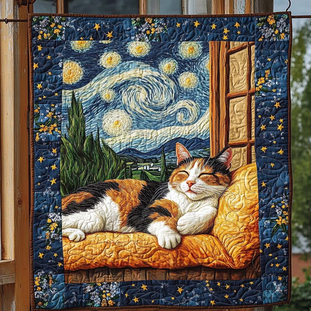 Starry Night Serenity Quilted Blanket - Throw (55" x 60")