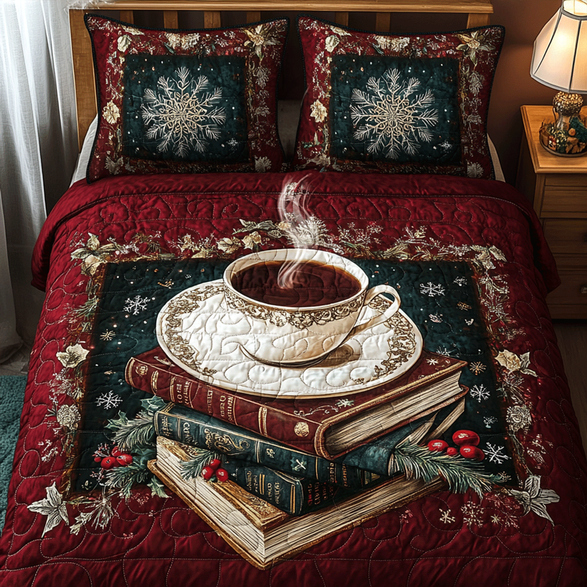 Storytime Serenity 3-Piece Quilted Bedding Set - Single (59" x 70")