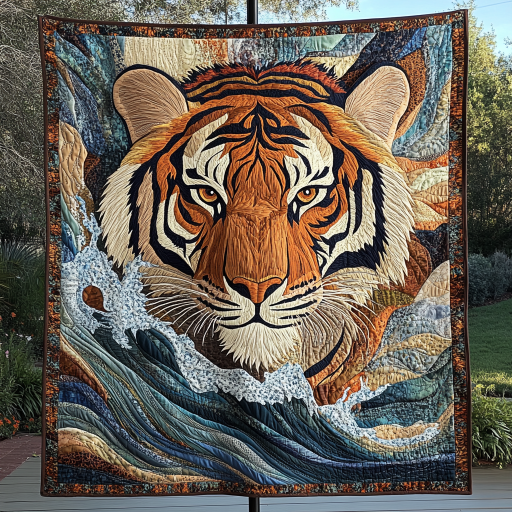 Stripes of Strength Quilted Blanket - Throw (55" x 60")