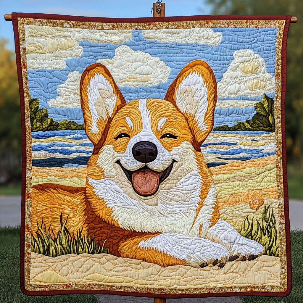 Stumpy Legs Delight Quilted Blanket - Throw (55" x 60")