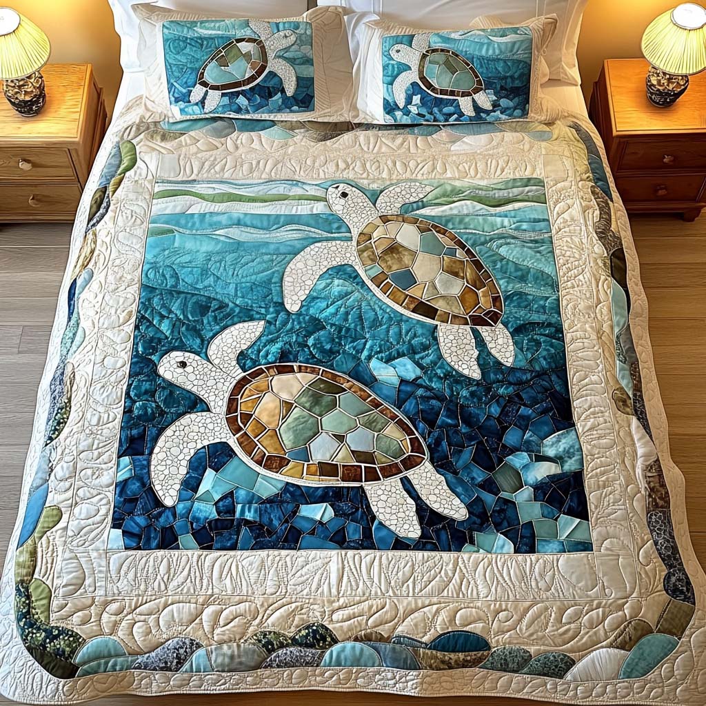 Summer Glow 3-Piece Quilted Bedding Set - Single (59" x 70")