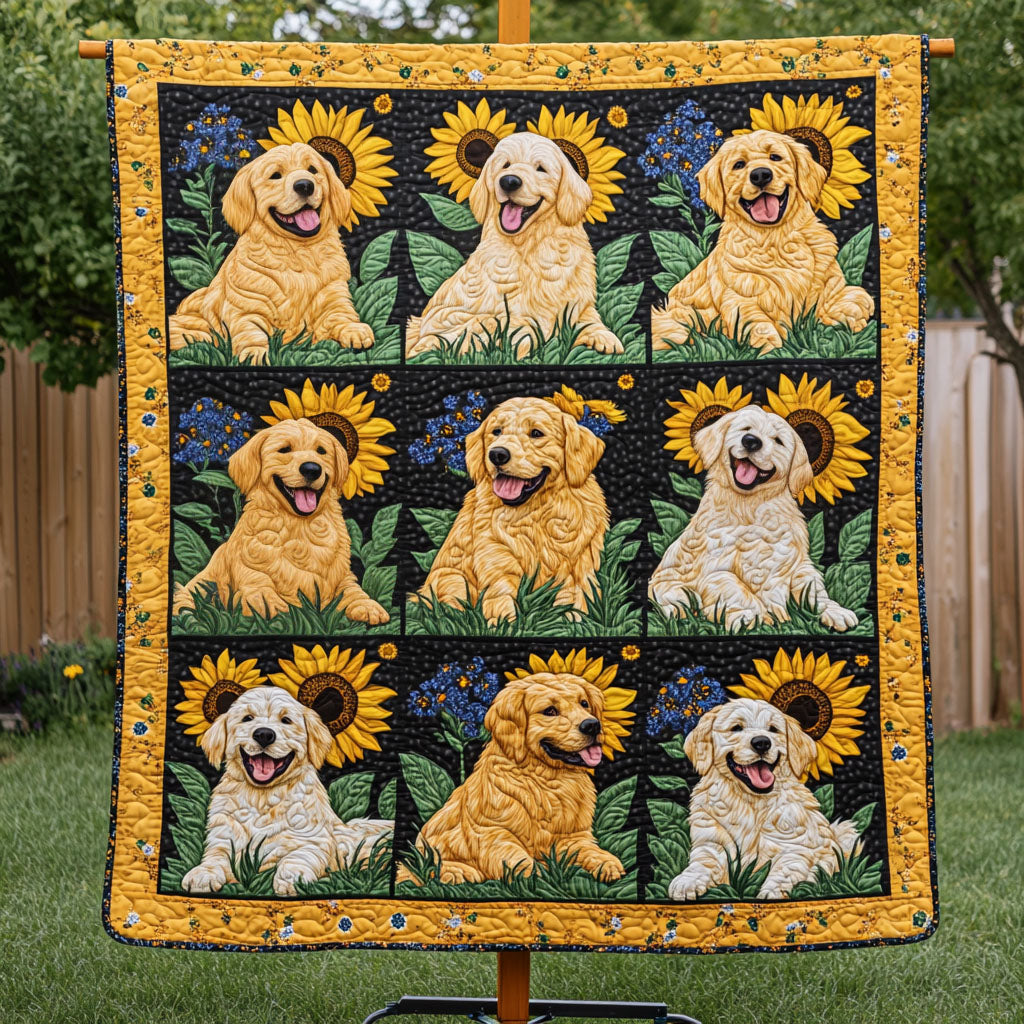 Sunbeam Smiles Quilted Blanket - Throw (55" x 60")
