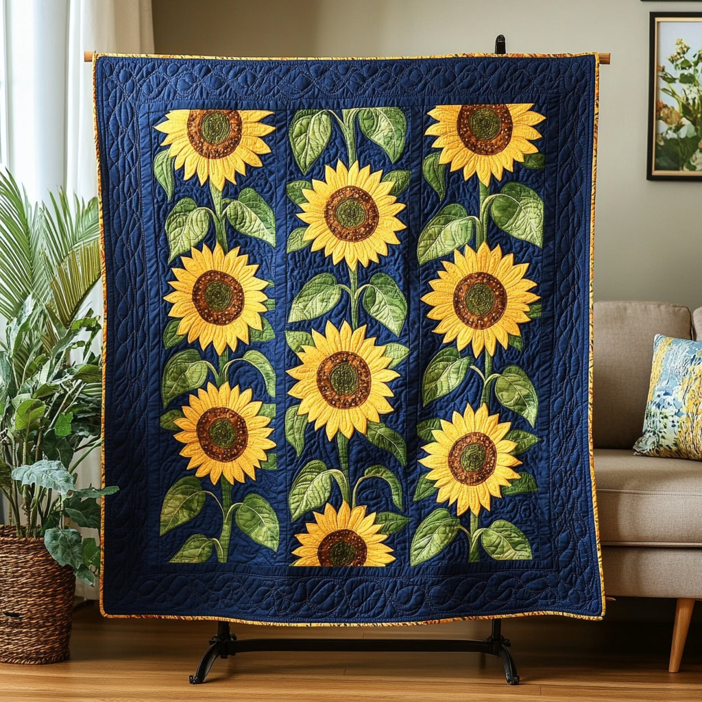 Sunburst Quilted Blanket - Throw (55" x 60")